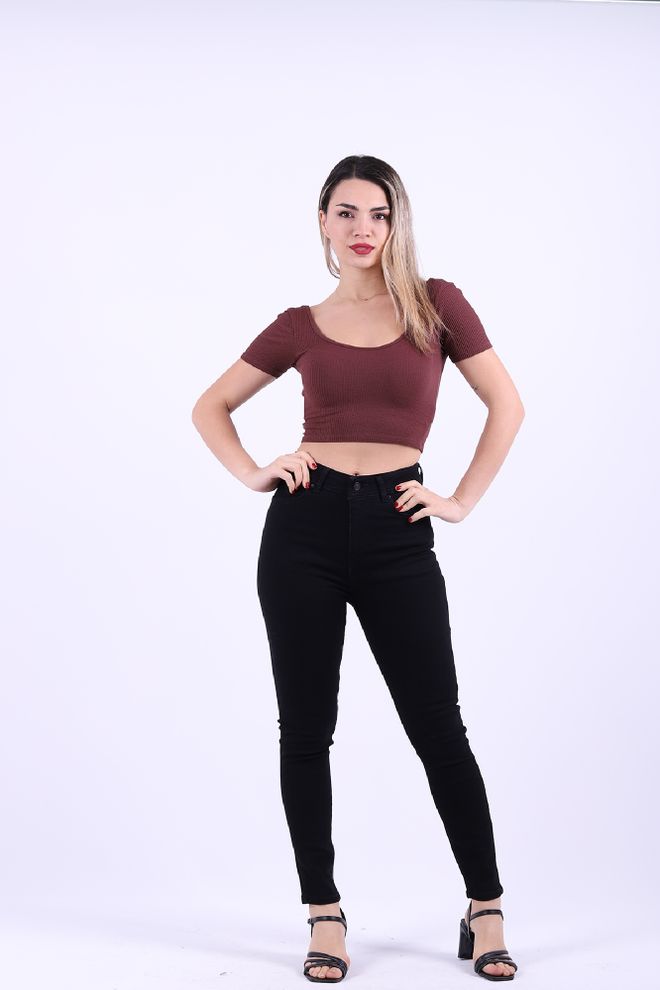 XLove Blugi Negri Îmbrăcăminte cu ridicata Bumbac