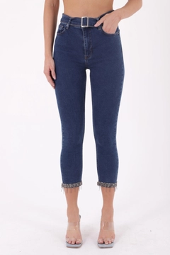 عارض ملابس بالجملة يرتدي 37431 - Jeans - Navy Blue، تركي بالجملة جينز من XLove