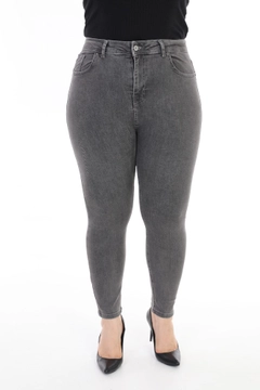 Veleprodajni model oblačil nosi 37465 - Jeans - Dark Grey, turška veleprodaja Kavbojke od XLove