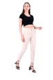 Ein Bekleidungsmodell aus dem Großhandel trägt 37513-jeans-ecru, türkischer Großhandel  von 