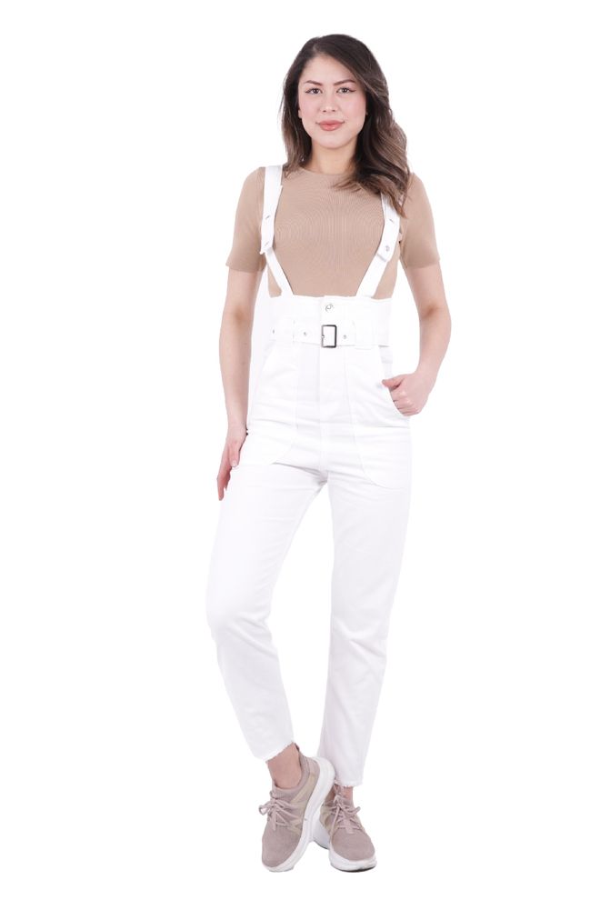 XLove Denim Jumpsuit Weiß Großhandelskleidung Lässig