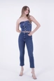 Ein Bekleidungsmodell aus dem Großhandel trägt 37444-jeans-navy-blue, türkischer Großhandel  von 