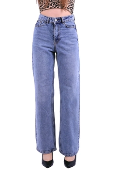 Hurtowa modelka nosi 37420 - Jeans - Blue, turecka hurtownia Dżinsy firmy XLove