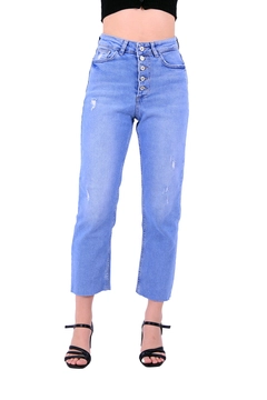 Модель оптовой продажи одежды носит 37429 - Jeans - Light Blue, турецкий оптовый товар Джинсы от XLove.