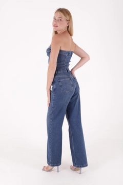 Veleprodajni model oblačil nosi 37418 - Jeans - Dark Blue, turška veleprodaja Kavbojke od XLove