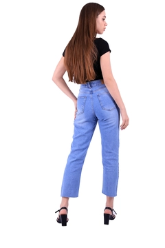 Модел на дрехи на едро носи 37429 - Jeans - Light Blue, турски едро Дънки на XLove