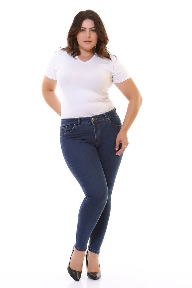 XLove Džínsy námornícka modrá Veľkoobchod s oblečením Bavlna