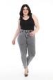 Een kledingmodel uit de groothandel draagt xlo10014-jeans-gray, Turkse groothandel  van 