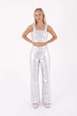 Un model de îmbrăcăminte angro poartă xlo10203-wide-leg-high-waist-relax-jeans-silver, turcesc angro  de 
