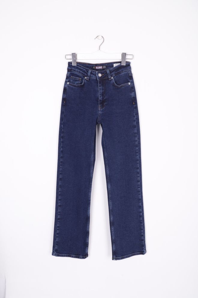 XLove Prošivene Široke Traperice Za Opuštanje Tamnoplave Veleprodaja odjeće Elastan