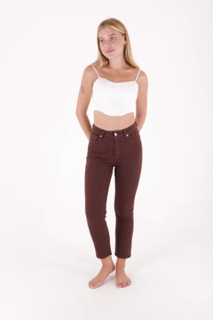 Un model de îmbrăcăminte angro poartă 40953 - Jeans - Brown, turcesc angro Blugi de XLove