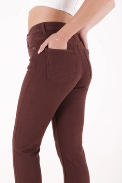 Veľkoobchodný model oblečenia nosí 40953 - Jeans - Brown, turecký veľkoobchodný Džínsy od XLove