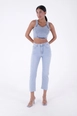 Een kledingmodel uit de groothandel draagt xlo10023-jeans-ice-blue, Turkse groothandel  van 