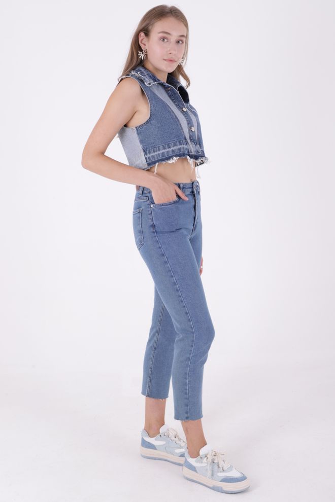 XLove Blugi Mom Fit Fără Cusături Îmbrăcăminte cu ridicata Vară