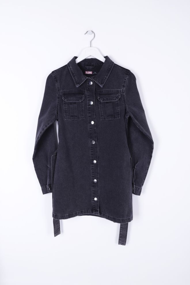 XLove فستان من الدنيم مزود بحزام ملابس بالجملة غير رسمي