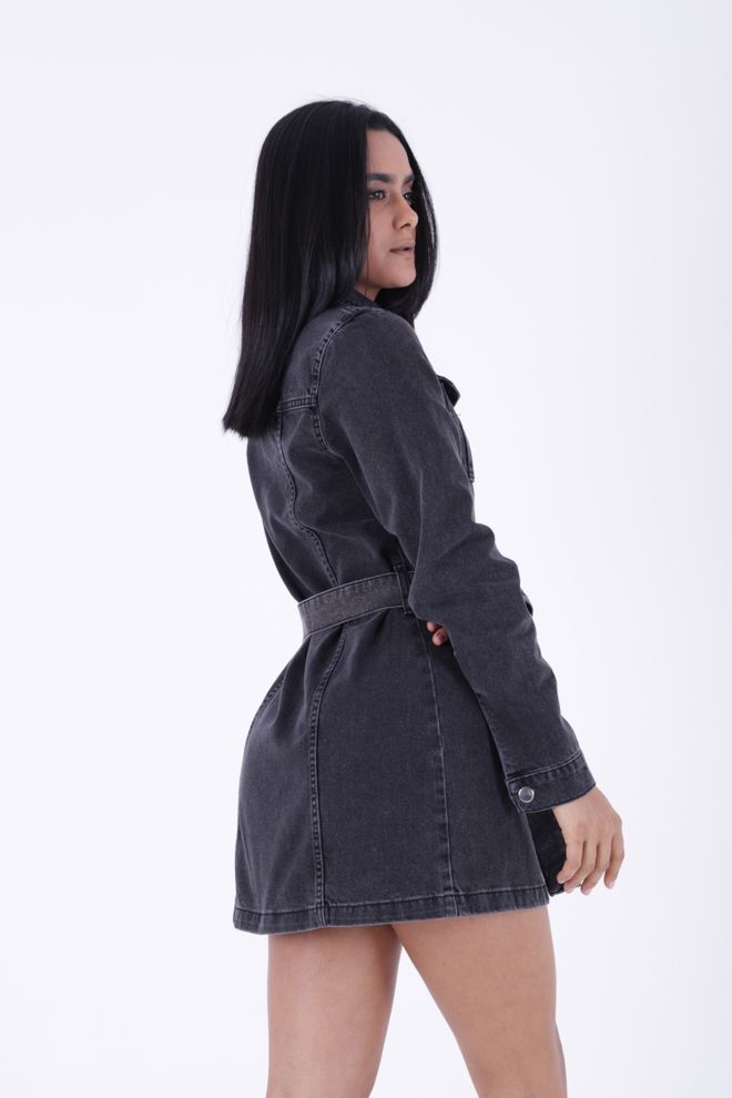 XLove فستان من الدنيم مزود بحزام ملابس بالجملة 5