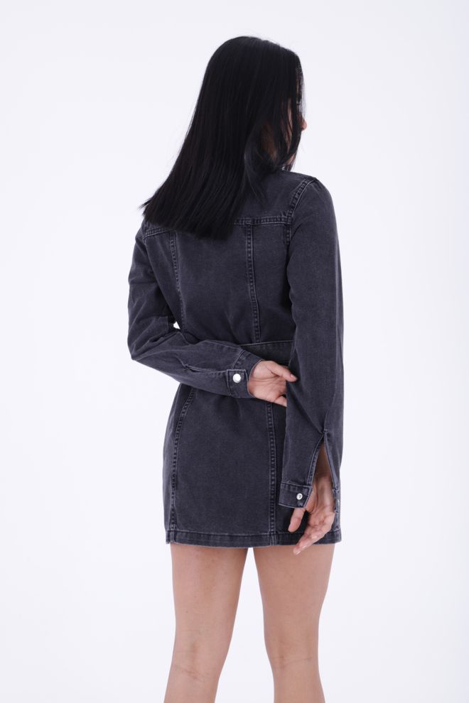 XLove فستان من الدنيم مزود بحزام ملابس بالجملة عيد ميلاد