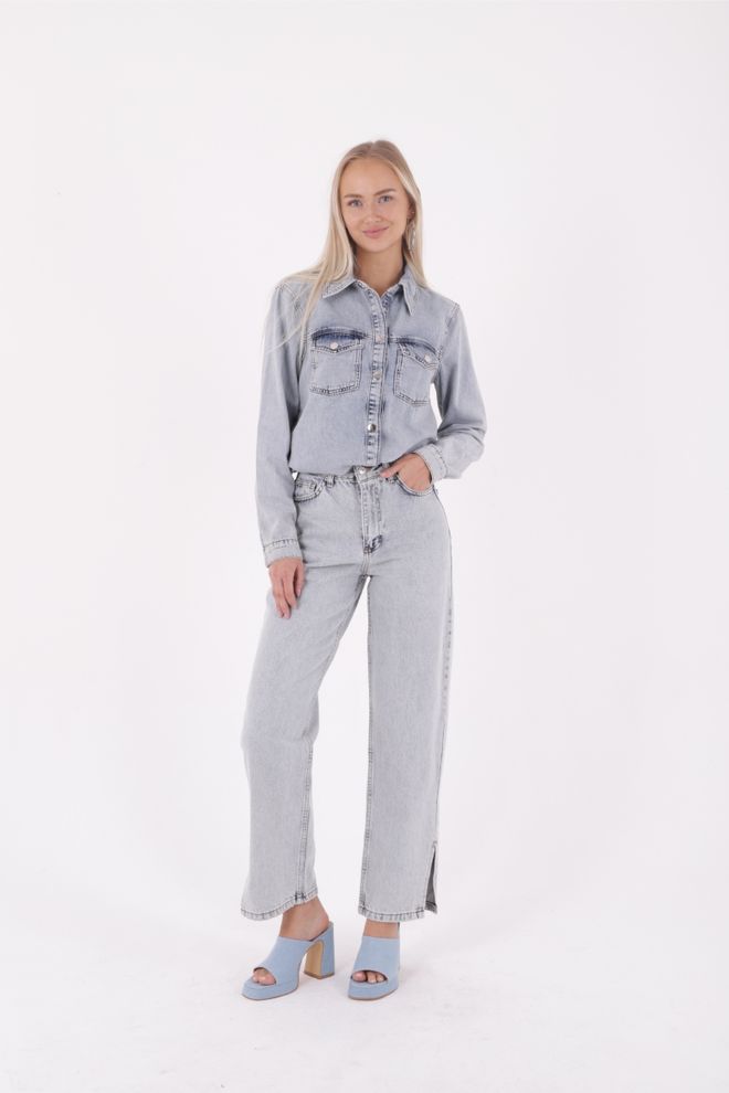 XLove Giacca in denim con chiusura a scatto Abbigliamento all'ingrosso Casuale