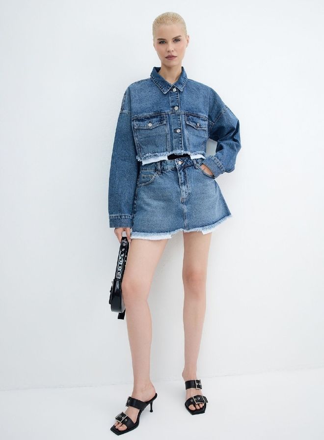 XLove Mini Denim Krilo Oblačila na debelo Padec
