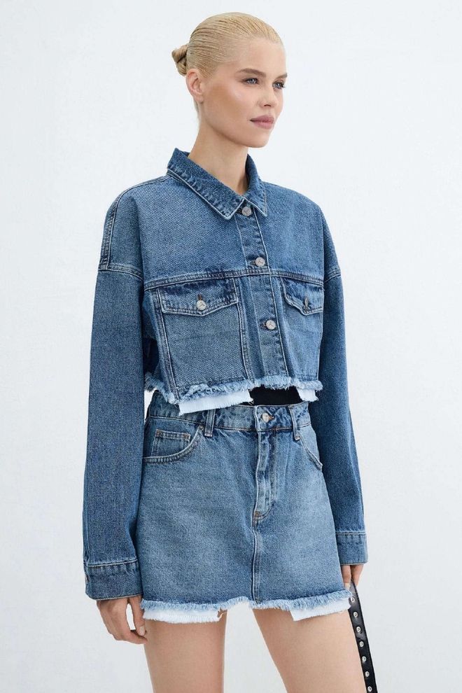 XLove Mini Denim Krilo Oblačila na debelo Bombaž