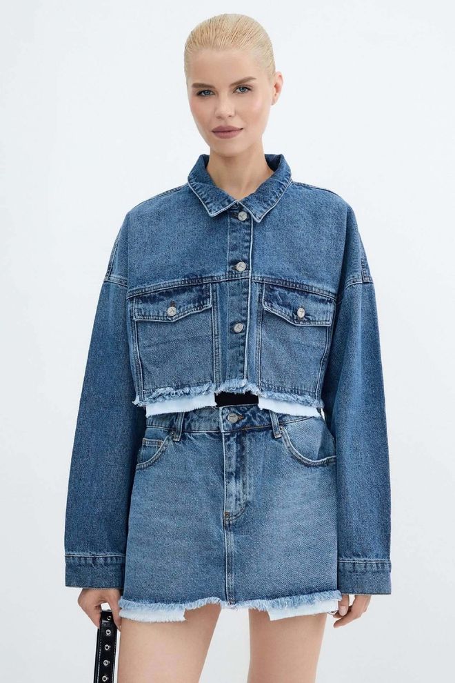 XLove Mini Jeansrock Großhandelskleidung Lässig