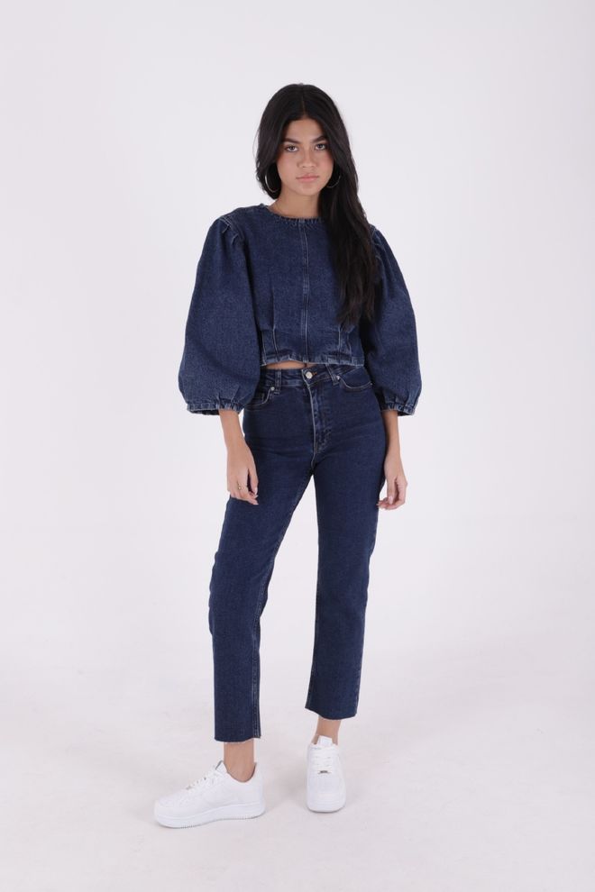 XLove Дънки Тъмно Сини Дрехи на едро Небрежен