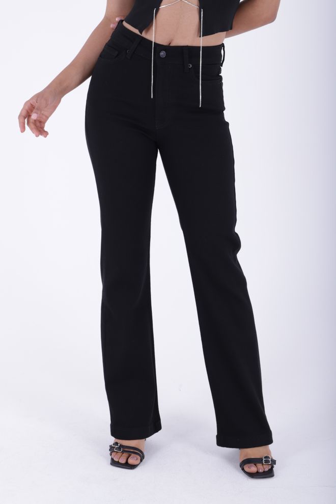 XLove Prošivene Traperice Širokih Nogavica Crne Veleprodaja odjeće Pamuk