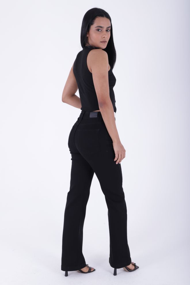 XLove Prošivene Traperice Širokih Nogavica Crne Veleprodaja odjeće Rođendan