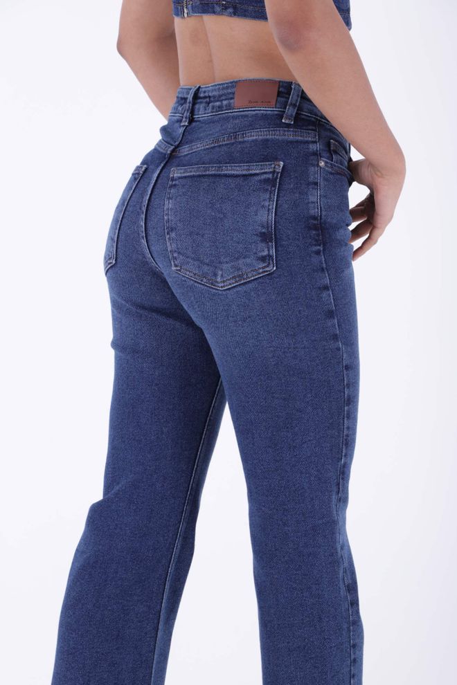 XLove Prošivene Traperice Širokih Nogavica Plave Veleprodaja odjeće Elastan