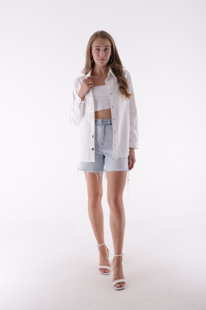 XLove Camicia Di Jeans Con Bottoni Automatici Abbigliamento all'ingrosso Casuale