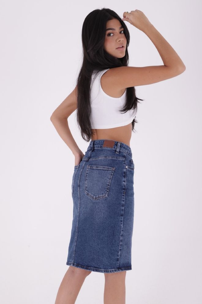 XLove Fustă Medie Din Denim Îmbrăcăminte cu ridicata Formal