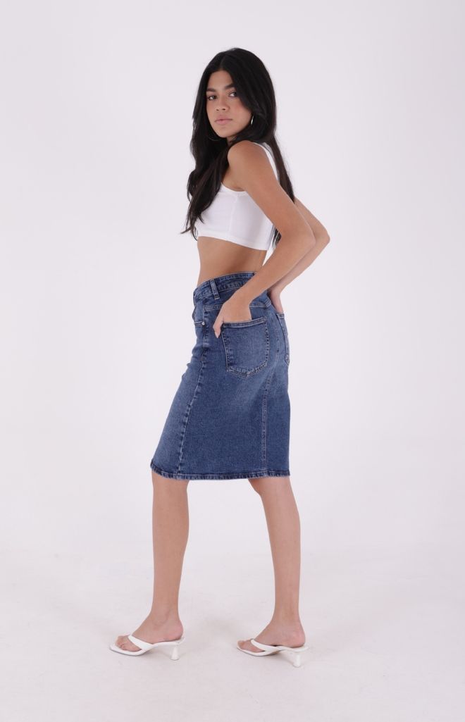 XLove Fustă Medie Din Denim Îmbrăcăminte cu ridicata Vară