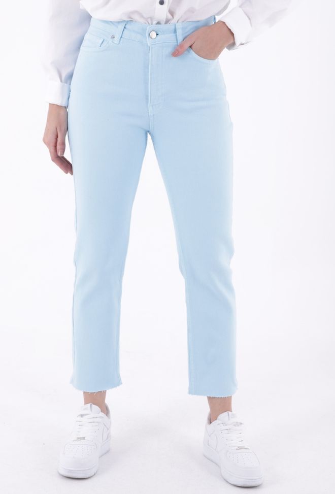 XLove Безшевни Дънки С Крака Mom Fit Дрехи на едро Памук