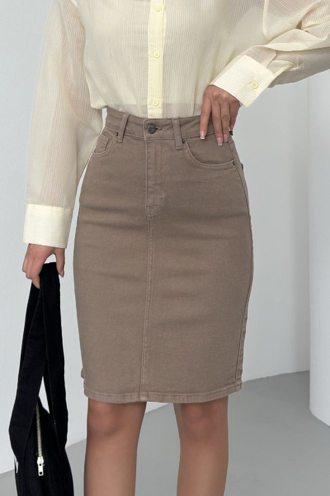 XLove Μεσαία Φούστα Τζιν Χονδρικό εμπόριο ενδυμάτων Ελαστάν