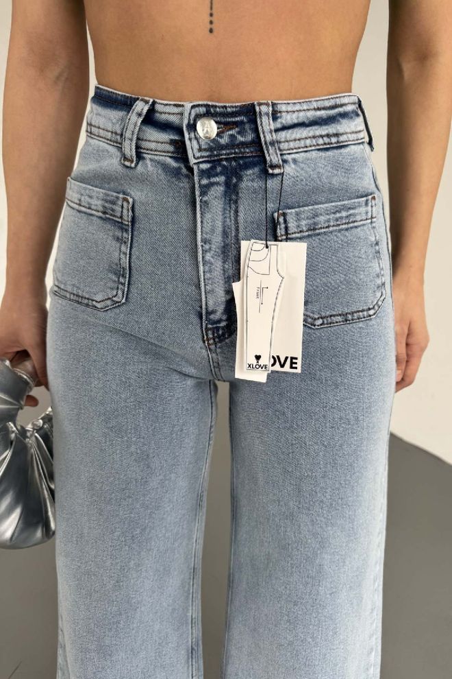 XLove Jeans Con Tasca Frontale Con Dettagli Abbigliamento all'ingrosso Elastan
