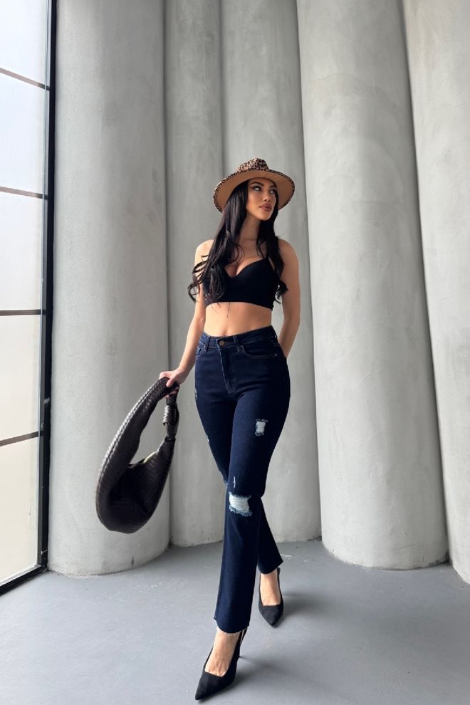 XLove Jeans Mom Fit Vêtements en gros Décontracté