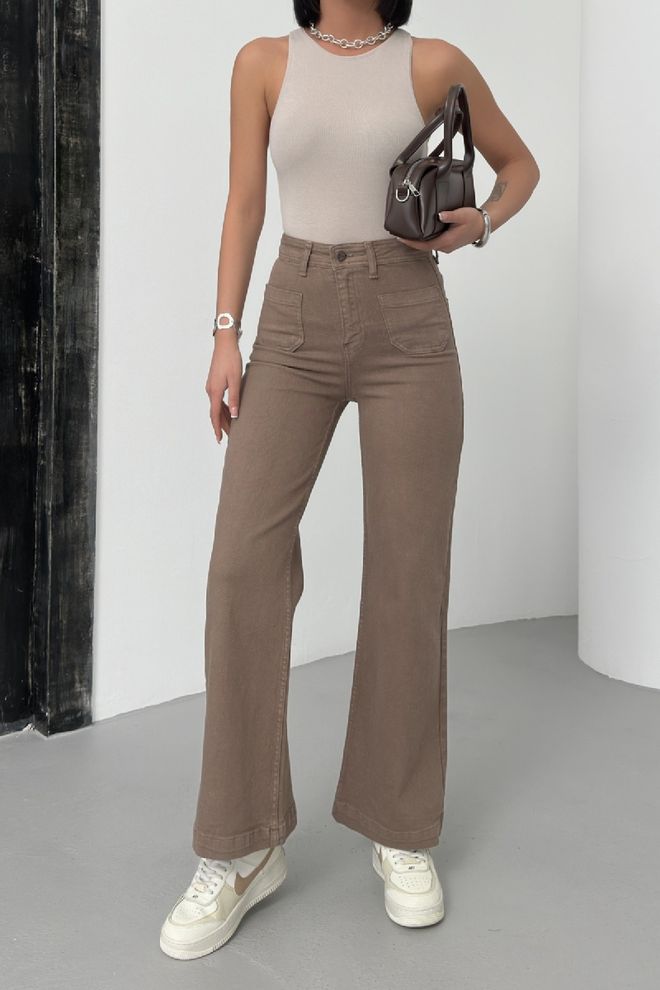 XLove Jeans Con Tasca Frontale Con Dettagli Abbigliamento all'ingrosso Casuale