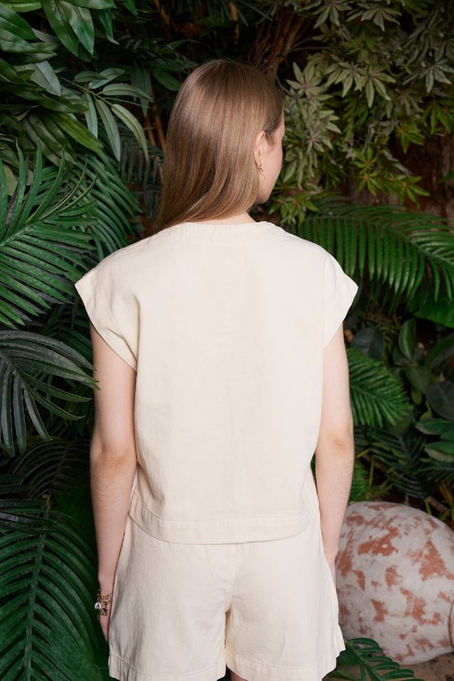 XLove Beige Casual Elegant Modest Blouse Wholesale Clothing Summer