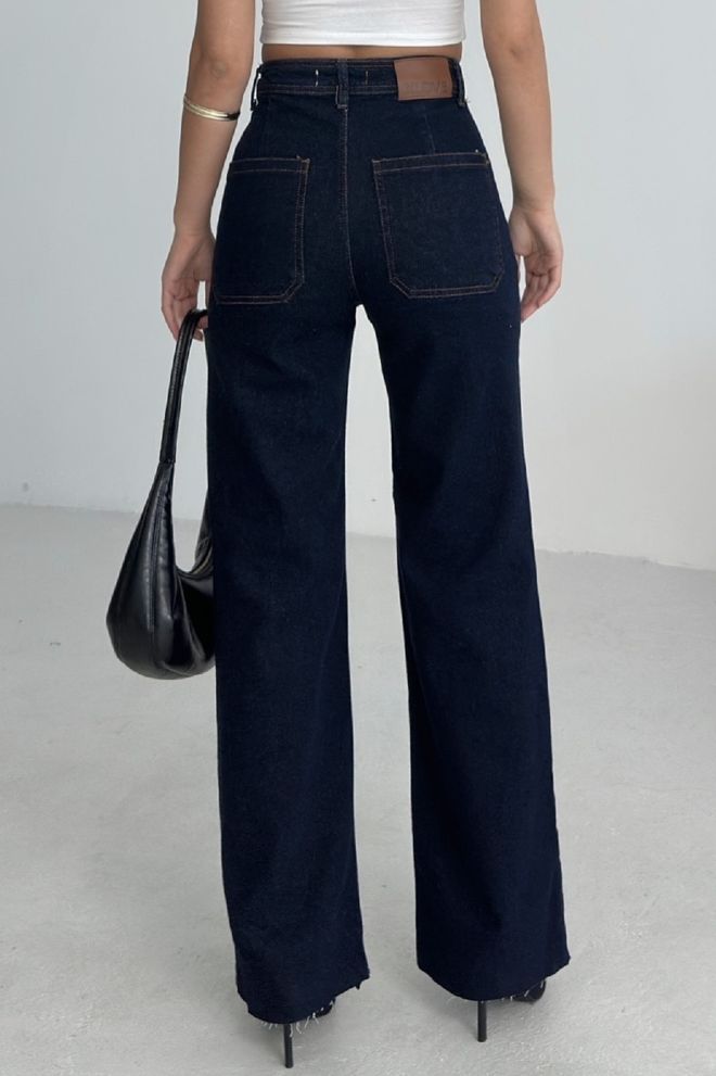 XLove Jeans Mom Casual Streetwear Blu A Vita Alta Abbigliamento all'ingrosso 5