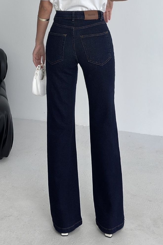 XLove Traperice Mornarsko Plava S Trapez Nogavicama I Visokim Strukom Veleprodaja odjeće 5