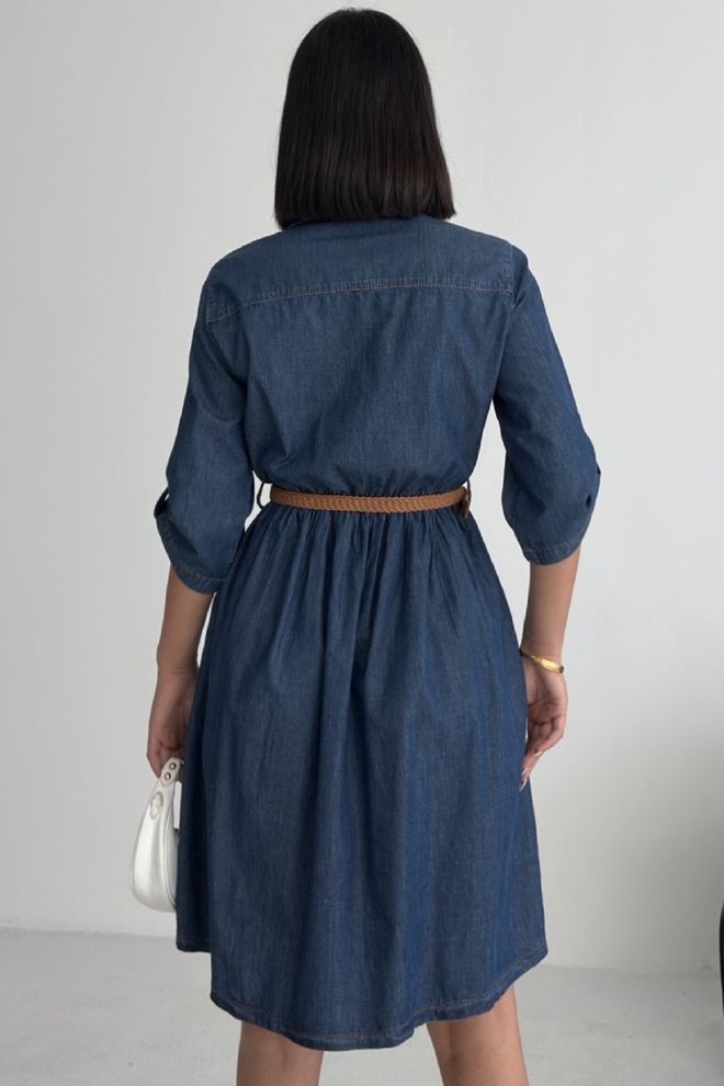 XLove Albastru Casual Elegant Preppy Formal Cămașă Rochie Îmbrăcăminte cu ridicata 1