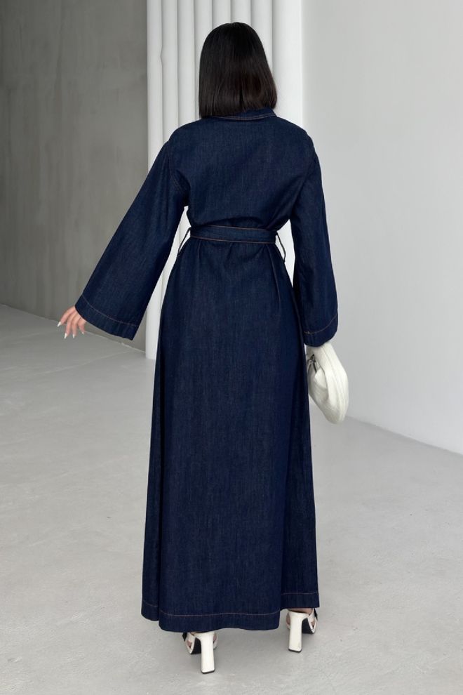 XLove Κομψό Μπλε Μαρέν Μακρύ Πουκάμισο Φόρεμα Χονδρικό εμπόριο ενδυμάτων 5