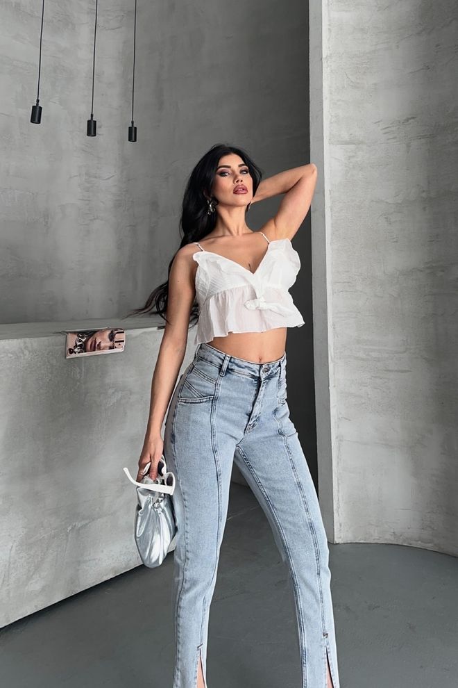 XLove Džínsy Svetlomodrá Veľkoobchod s oblečením Jar