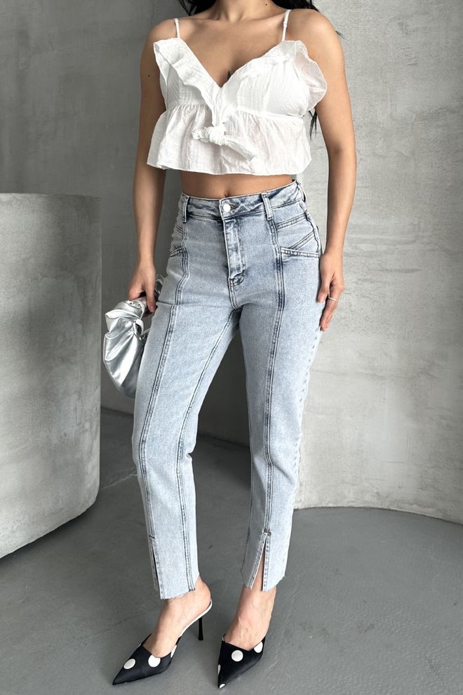 XLove Džínsy Svetlomodrá Veľkoobchod s oblečením Neformálny