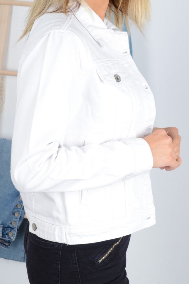 XLove Džinsinė striukė Balta Didmeninė prekyba drabužiais 5