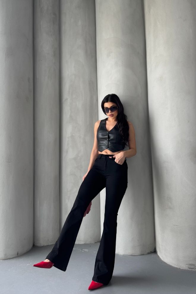 XLove Jeans Preto Roupas por atacado Casual