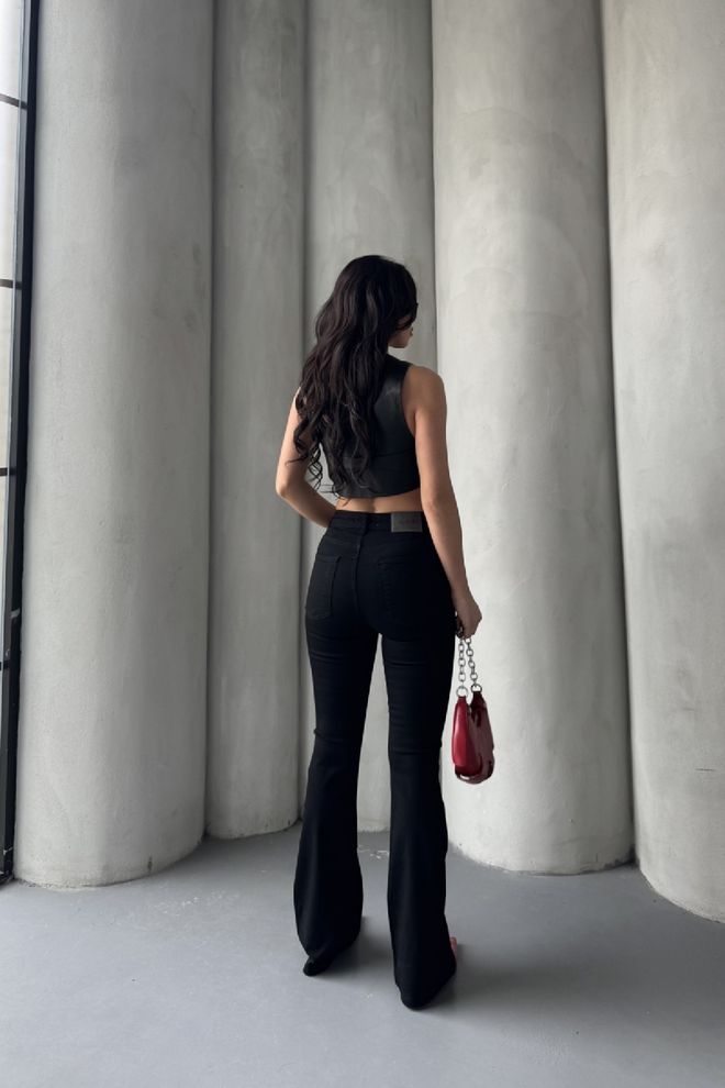 XLove Jeans Preto Roupas por atacado Trabalho