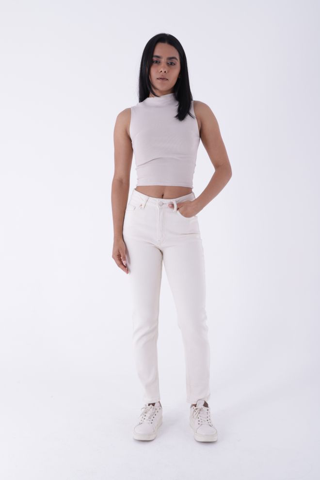 XLove Džinsai Ecru Didmeninė prekyba drabužiais Trumpintas