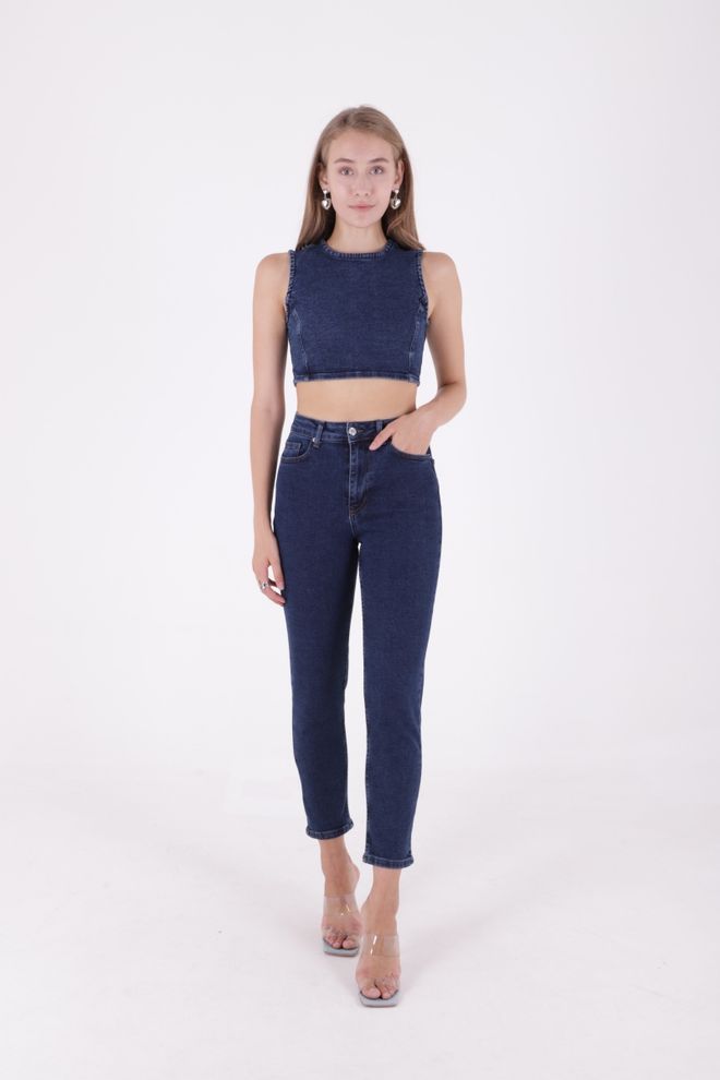 XLove Vaqueros Azul marino Ropa al por mayor Casual