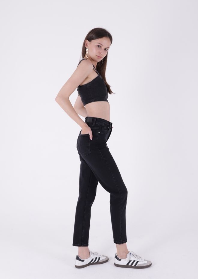 XLove Vaqueros Confort De Cintura Alta Y Longitud Del Tobillo Antracita Ropa al por mayor Otoño